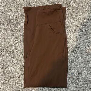 High-Waist Chocolate Brown Active Leggings
